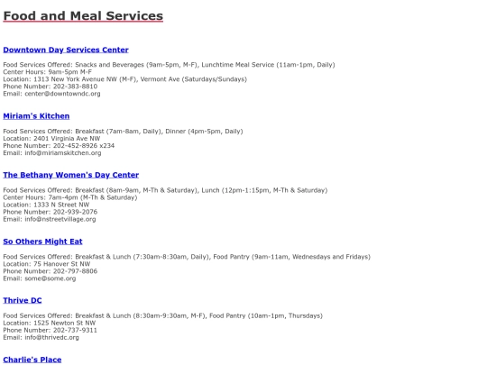 foodservices screenshot
