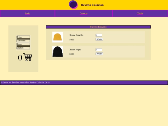 HTML/beanies screenshot