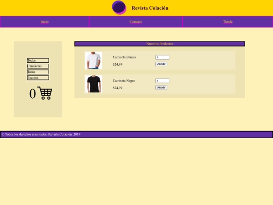 HTML/camisetas screenshot