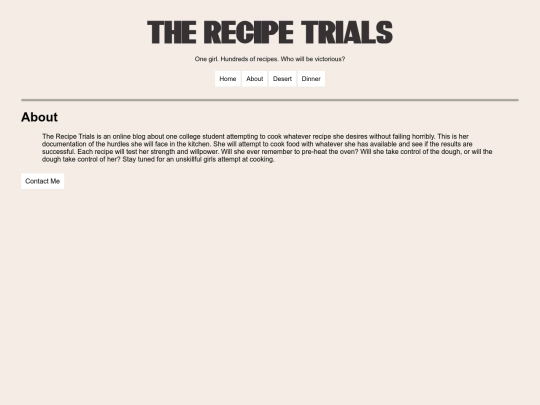 The Recipe Trials/about/about screenshot