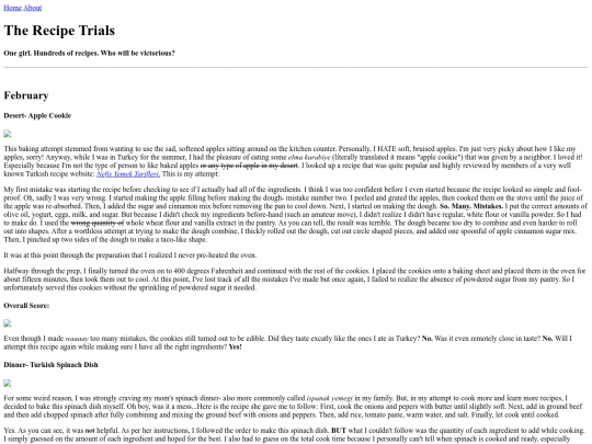 The Recipe Trials/about screenshot