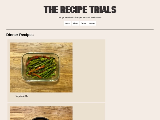 The Recipe Trials/dinner_recipes/dinner_recipes screenshot