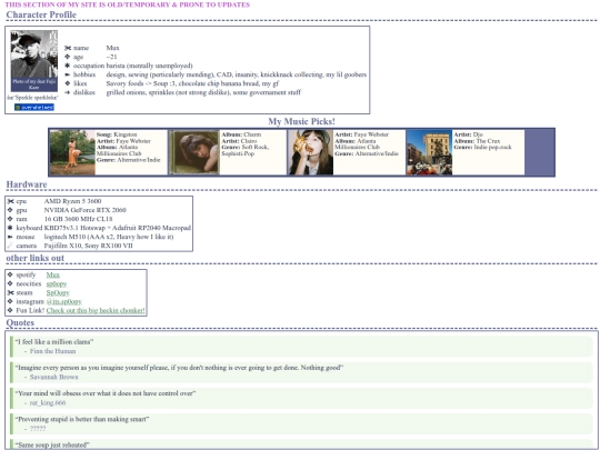 pages/aboutMe screenshot