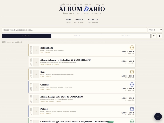 Album/AlbumDario_index_V57 screenshot