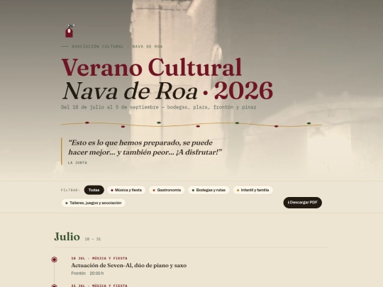 Nava de Roa/verano-cultural-nava-de-roa-2026 screenshot