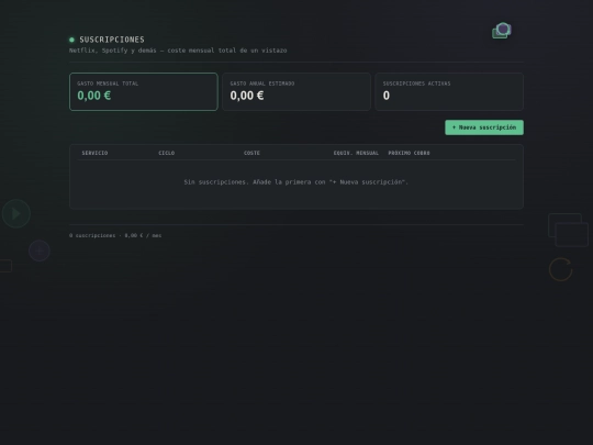 Suscripciones/suscripciones screenshot