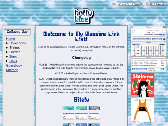 links screenshot