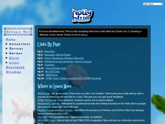 zine/indie-zine-2-links screenshot