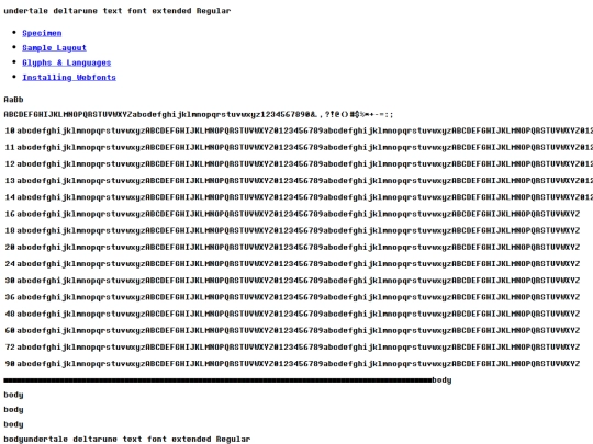 undertale-deltarune-text-font-extended-demo screenshot