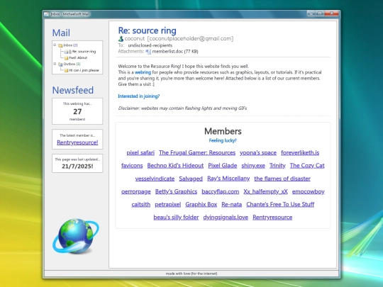 webring screenshot