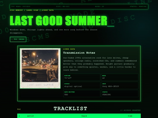 discs/last_good_summer screenshot