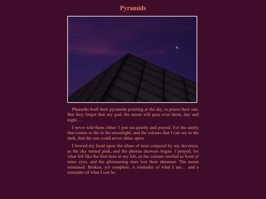 Drenched/Stories/pyramids screenshot