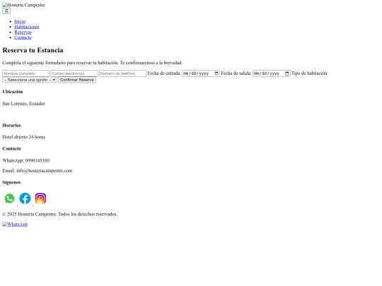 HotelCampestre/reservas screenshot