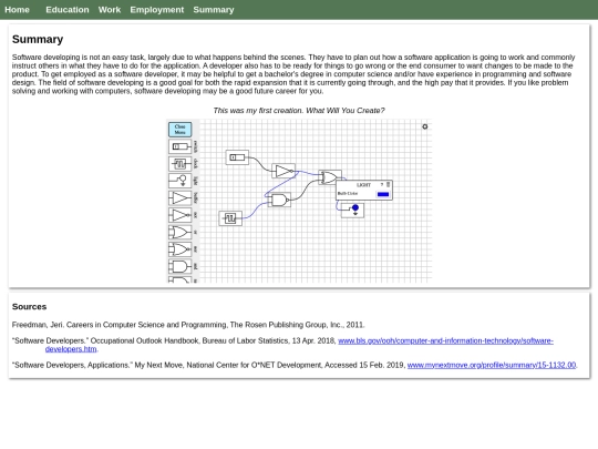 9GCareerProject/Summary screenshot