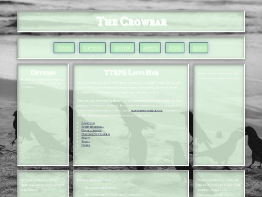 TTRPG/listshub screenshot