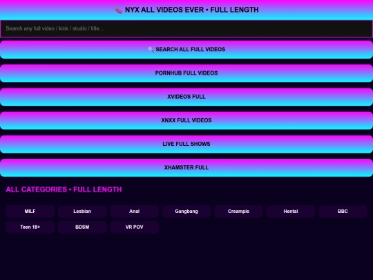NyxTube screenshot