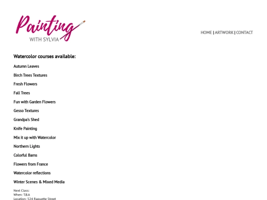 courses screenshot
