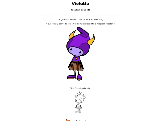 html/sackgirl screenshot