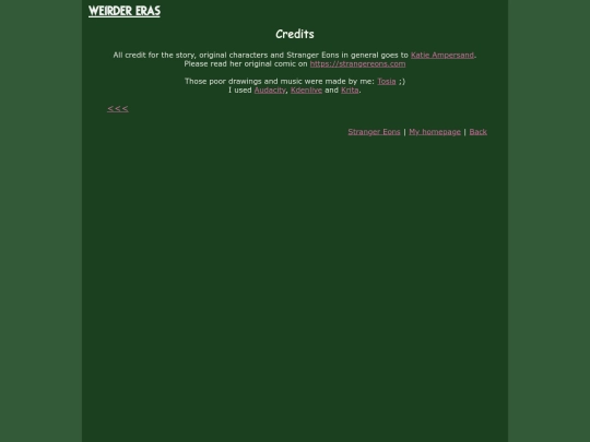 weirdereras/credits screenshot