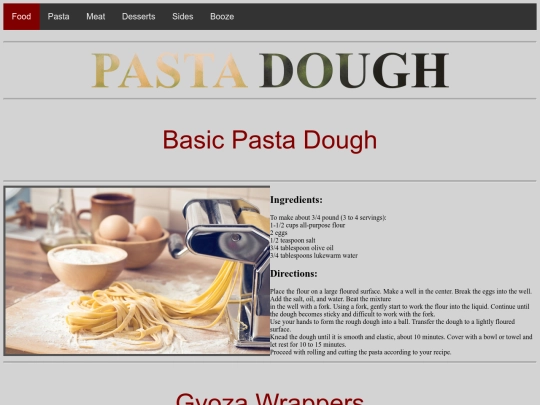 pasta screenshot