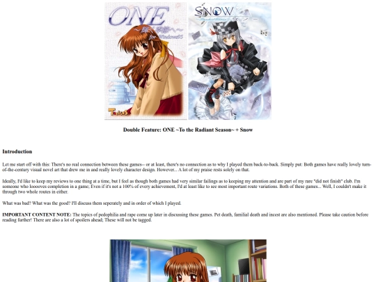 CaptainsLog/Reviews/Gaymes/ONE-Snow screenshot