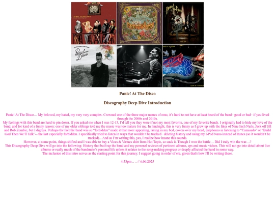 CaptainsLog/Reviews/Mewsic/P!ATD/Introduction screenshot