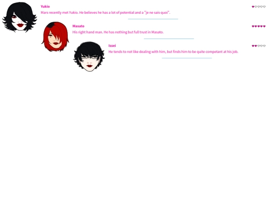 OCs/18782/Characters/Mars/Relationships screenshot