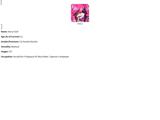 OCs/SuburbanPurgatory/Characters/CharaPages/Avery screenshot