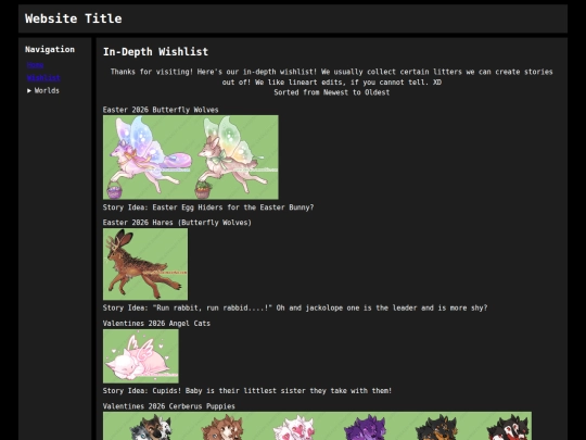 wishlist screenshot