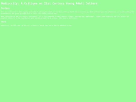 entries/mediocrity screenshot