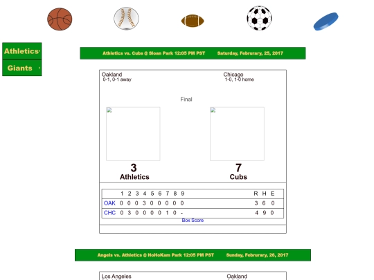 2017athleticsspringseason screenshot