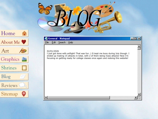 blog screenshot