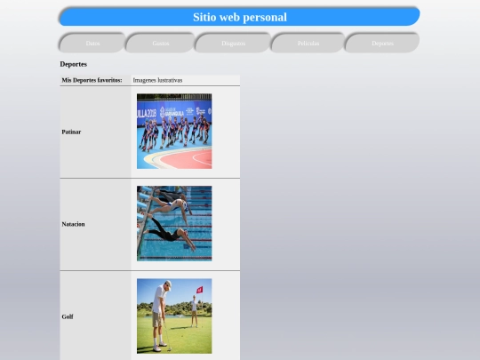 ActividadesDW/Actividad2/Deportes screenshot