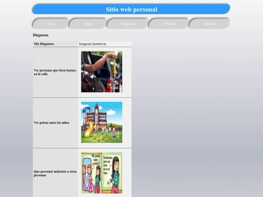 ActividadesDW/Actividad2/Disgustos screenshot