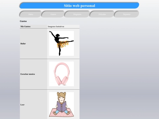 ActividadesDW/Actividad2/Gustos screenshot