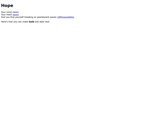 Hope screenshot
