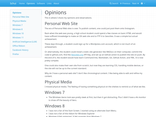 opinions screenshot