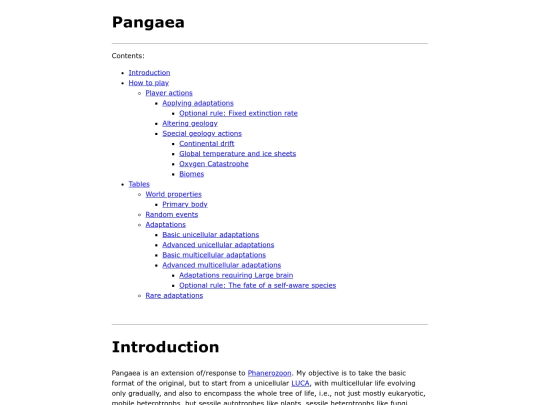 pangaea screenshot