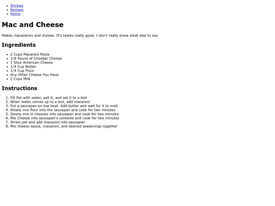 Recipes/mac_and_cheese screenshot