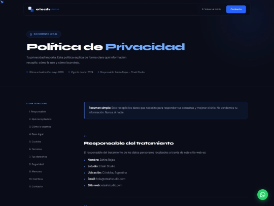 privacidad screenshot
