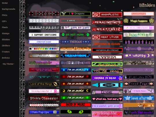 *Pages/blinkielinks screenshot