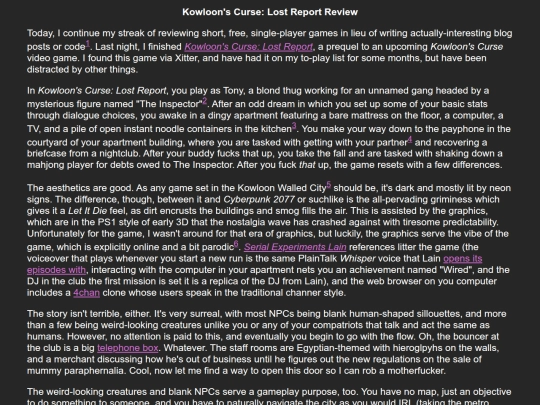 kowloon-lost-report screenshot