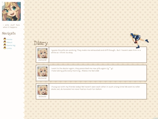 diary screenshot