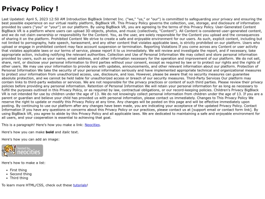 PrivacyPolicy screenshot