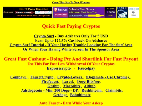 cryptos/faucets screenshot