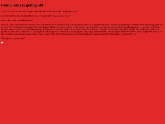iscomicsansbad screenshot