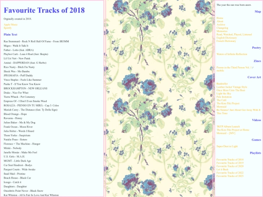 playlists/favouritetracks2018 screenshot