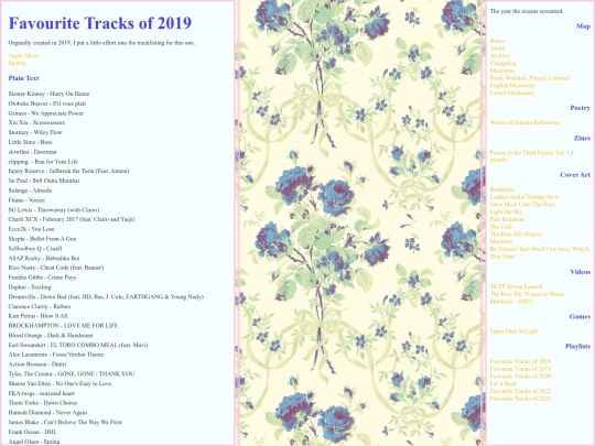 playlists/favouritetracks2019 screenshot