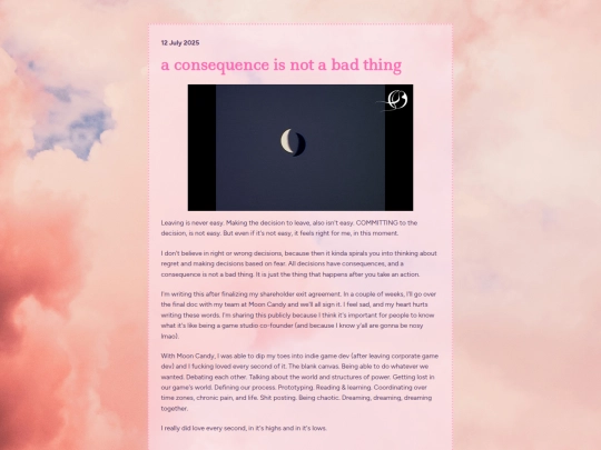 thoughts/consequences screenshot