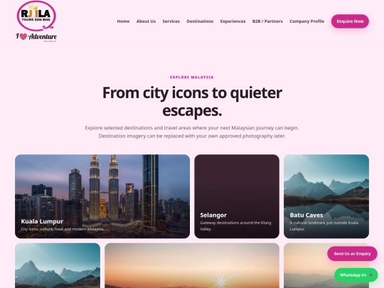 destinations screenshot